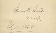 FRANCIS HENNEY SMITH - AUTOGRAPH 02/13/1868 picture