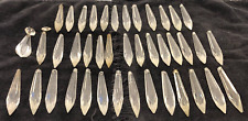 Vintage Lighting Lamp Chandelier Glass Crystals Parts Lot Prism 42 Pieces picture
