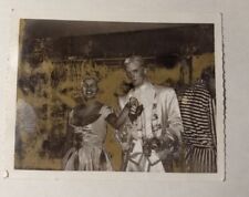 SPOOKY OVEREXPOSED Abstract Vtg Polaroid Photo 60s HALLOWEEN Party Man Woman  picture