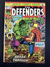 The Defenders #10 Classic Cover Romita Hulk vs Thor Battle Marvel  1973 VG/F *A4 picture
