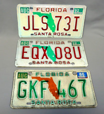 Lot of 3 Florida Santa Rosa License Plates picture