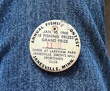 Scarce 1960 #'d Janesville, Mn. Annual Fishing Contest 1 3/4