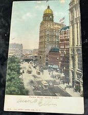 New York City NY, Park Row, Streetcars, Antique c1905  Souvenir Postcard picture