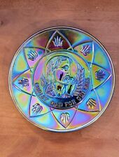 Vintage Millville Art Glass 1975 Carnival Glass Plate 