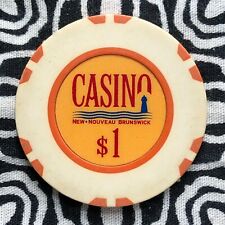 (1) Casino New Brunswick $1 Moncton, New Brunswick Gaming Poker Casino Chip EX16 picture