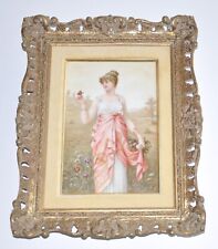 Outstanding KPM Porcelain Plaque Spring Time After N. Sichel Signed picture
