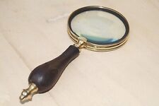 Antique Vintage Brass Wooden Handle Magnifying Glass 08