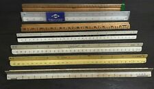Vintage Lot of 7 Triangular Architect Drafting Scale Rulers Engineering  picture