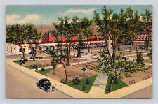 Postcard The Plaza Santa Fe New Mexico Palace of Governors End of Trail 1939 picture