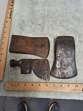lot of 3, ax axe heads, one, swedish steel, others unbranded 6 pounds total picture
