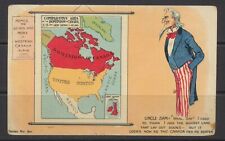 1909 Canada ~ Comparative Area ~ Uncle Sam: I Thought I Had The Biggest Land picture