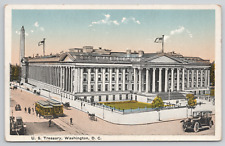 Washington DC US Treasury Building White Border Postcard picture