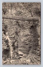 Watkins Glen NY-New York, Narrow Pass, Antique, Vintage Souvenir Postcard picture