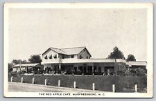The Red Apple Cafe Murfreesboro North Carolina NC Gas Pumps Old Cars c1940s PC picture