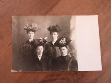 1908 RPPC Postcard Pretty Ladies Lovely Hats photo Posted Lambert Minnesota picture