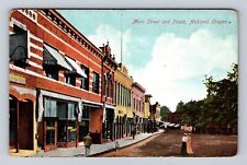 Ashland OR-Oregon, Main Street & Plaza, Antique, Vintage Souvenir Postcard picture
