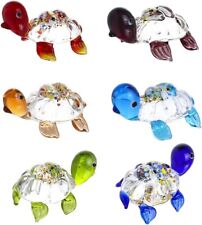 Handmade Tiny Turtle Hand Blown Glass Ornaments Gifts Decor Collectible Figurine picture
