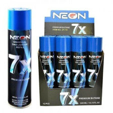 4 6 12 Can Neon 7X Refined Butane Lighter Gas Fuel Refill 300 mL Universal Tip picture