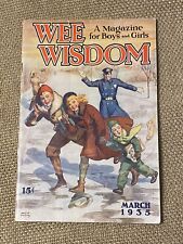 VINTAGE Childrens Magazine WEE WISDOM Literature Poetry Games March 1935 NRA picture