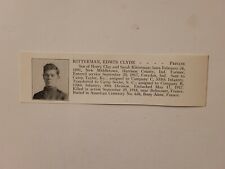 Edwin Clyde Kitterman Company K 120th Infantry 30th Division 1921 WW1 Hero Panel picture
