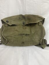 Vintage WWII United States Army Lightweight Optical Service Mask Canvas Bag Case picture