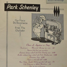 1950s Park Schenley Restaurant Menu Forbes Street Pittsburgh Pennsylvania picture