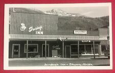 RPPC Skagway Alaska Sourdough Inn Cafe Coastal Ellis Airlines c1950s picture
