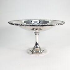 Vintage Oneida Silversmiths Footed Silver Plated Candy Pedestal Dish Tray 7.5
