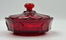Vintage Fostoria Glassware Ruby Red Coin  Candy Trinket Dish picture