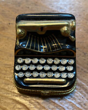 Vintage Limoges France Hand Painted Black Rochard Typewriter Hinged Trinket Box picture