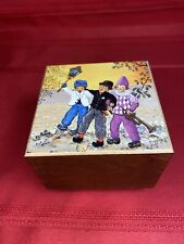 Vtg. Reuge Romance Wooden Music Box Made Switzerland Works Excellent Condition picture