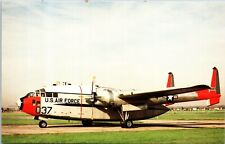 USAF Fairchild C-119J Flying Boxcar Airplane Chrome Postcard B93 picture