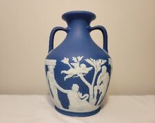 WEDGWOOD Antique White on Dark Blue Portland Vase 8