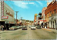 Oregon Avenue, Old Cars, Nogales, Sonora, Mexico 1973 chrome Postcard picture