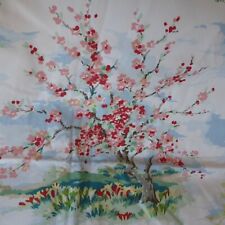 Vtg Greeff fabric sample/curtain panel, Arbor Study Woods Meadows II, 86x 49, UK picture