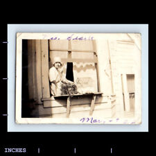 Vintage Photo WOMAN FLAPPER ERA SITTING IN WINDOW picture