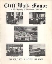 1970s CLIFF WALK MANOR HOTEL vintage restaurant dinner menu NEWPORT RHODE ISLAND picture