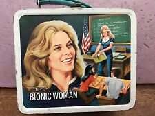 1978 VINTAGE ‘THE BIONIC WOMAN’ METAL LUNCHBOX w/ THERMOS picture