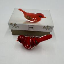 PIER 1 IMPORTS Handblown Glass Red Cardinal Bird Figurine picture