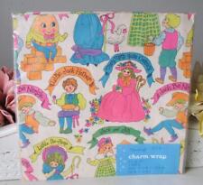 Vintage Gift Wrap Wrapping Paper Baby Shower ~  Charm Craft Nursery Rhymes picture