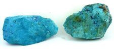 284 GRAM TWO RARE AAA TURQUOISE AZURITE SILICA CABOCHON ROUGH CMS59/10323 picture