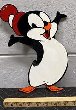 Chilly Willy Diecut Metal Sign Cartoon Character Tv Show Penguin Gas Oil picture