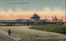 Fall River,MA RR Station Bristol County Massachusetts Antique Postcard Vintage picture
