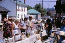 #SK- Vintage 35mm Slide Photo- Outdoor Flea Market- Swap Meet - 1967 picture