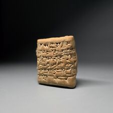 CIRCA AN  BABYLONIAN CUNEIFORM CLAY TERRACOTTA TABLET WITH EARLY FORM OF WRITING picture