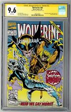Wolverine #60 CGC 9.6 (Sep 1992, Marvel) Signed by Larry Hama, Gambit & Jubilee picture