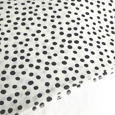 3.33yds Classic White & Black Polka Dot Rayon Polyester fabric - 45