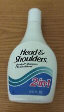 VTG 90s Head Shoulders 2-1 Dandruff Shampoo EMPTY 12.5oz Bottle Prop Advertising picture