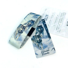 ZOX **ETERNAL BONDS** Silver Strap Large NIP Wristband w/Card WOLVES picture