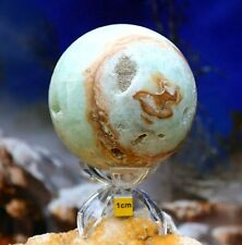 Caribbean Calcite / Blue Aragonite Large Polished Sphere - Crystal Healing 778g picture